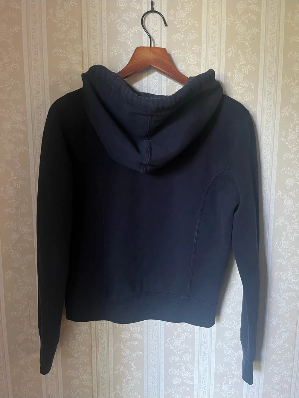 Y2K Abercrombie & Fitch Navy Button-Front Hoodie Jacket - Size Youth Large